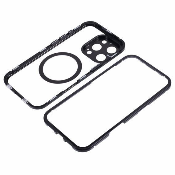 Etui Magnetic Dual Glass MagSafe do iPhone 16 Pro Max, czarne