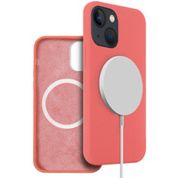 Etui do iPhone 13 mini, Silicone MagSafe, różowe