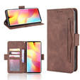 Etui z klapką do Xiaomi Mi Note 10 Lite, Card Slot, brązowe