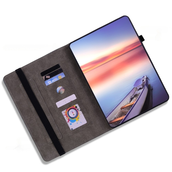 Etui do Lenovo Tab P12, Rose and Butterflies, zielone