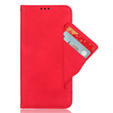 Etui z klapką do Honor Magic 6 Lite 5G, Card Slot, czerwone