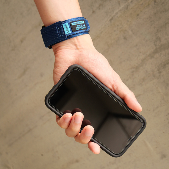 Pasek Nylonowy ERBORD MP84 do Apple Watch 1/2/3/4/5/6/7/8/9/10/11/SE Ultra 1/2/3 42/44/45/46/49mm, Niebieski