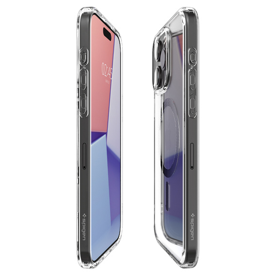 Etui Spigen do iPhone 15 Pro Max, Ultra Hybrid Mag MagSafe, Carbon Fiber, Przezroczyste
