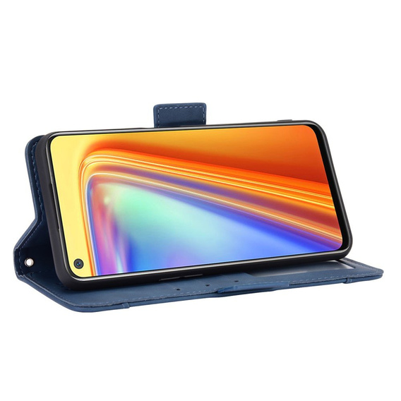 Etui z klapką do Realme 7, Card Slot, niebieskie