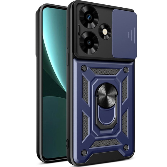 Etui pancerne do Infinix Hot 30, CamShield Slide, niebieskie