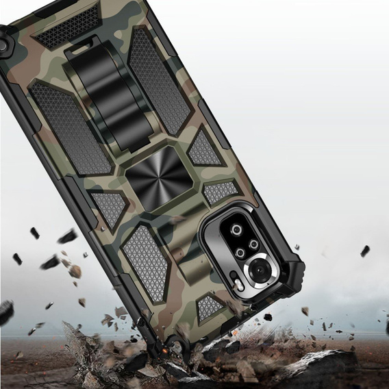 Etui do Xiaomi Redmi Note 10/ 10S, Armor Kickstand, zielone