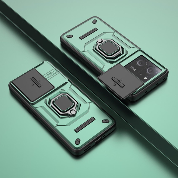 Etui KickStand Camera Lens do Xiaomi 13T / 13T Pro, zielone
