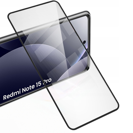 2x Szkło Hartowane do Xiaomi Redmi Note 15 Pro 5G, ERBORD 3D pełne, szybka na cały ekran