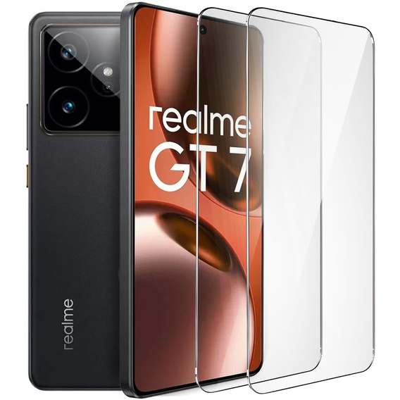 2x Szkło Hartowane do Realme GT 7 / 7T, ERBORD 9H Hard Glass, szybka
