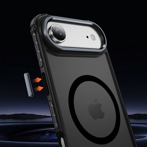 Etui pancerne do iPhone Air, Matt Case, do MagSafe, matowe z czarną ramką