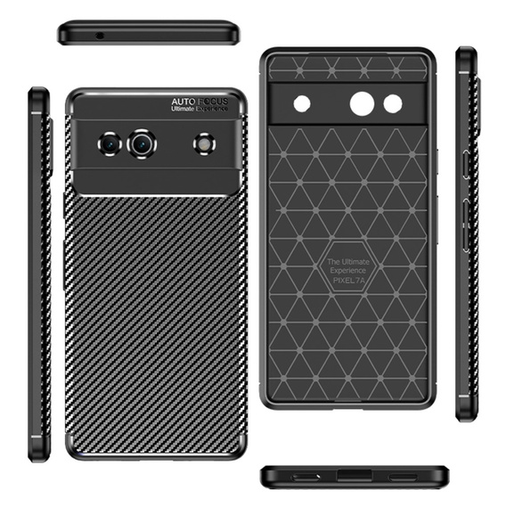 Etui do Google Pixel 7a, Carbon Gel, czarne