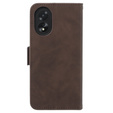 Etui z klapką do Oppo A58 4G, Card Slot, brązowe