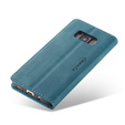 Etui CASEME do Samsung Galaxy S8, Leather Wallet Case, niebieskie