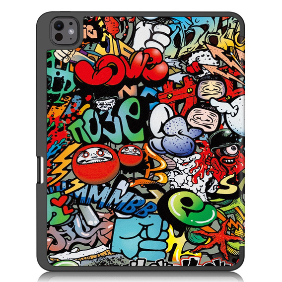 Etui do iPad Pro 13" 2024 (7 gen.), Smartcase, graffiti