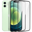 2x Szkło Hartowane do iPhone 12 Mini, ERBORD 3D pełne, szybka na cały ekran