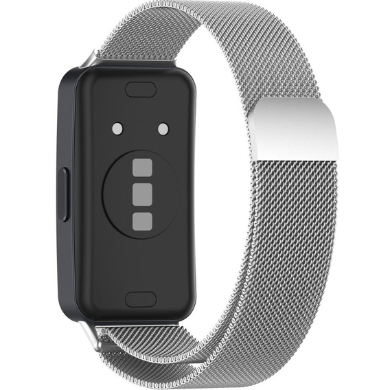 Bransoleta Milanese do Huawei Band 8 / Huawei Band 9 / Huawei Band 10, Srebrna