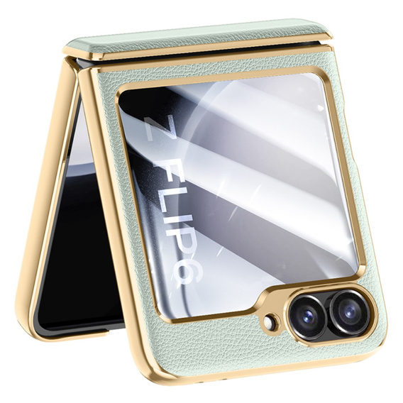 Etui Litchi Leather do Samsung Galaxy Z Flip6 5G, zielone