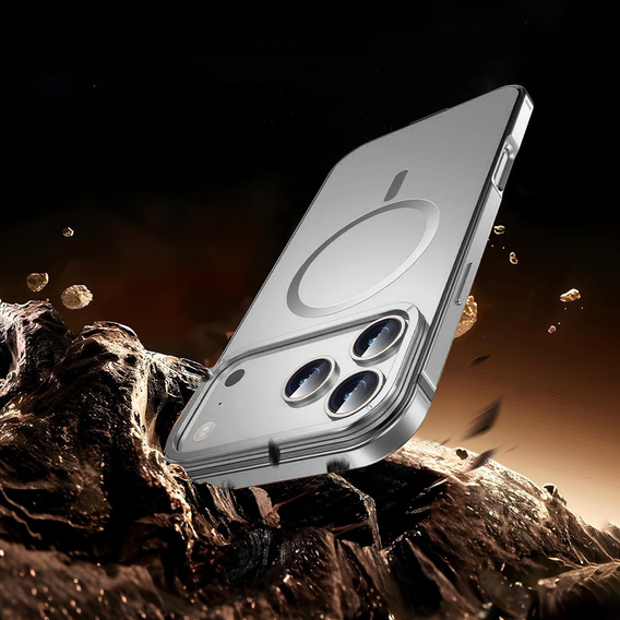 Etui do iPhone 17 Pro, Metal Frame, do MagSafe – szare