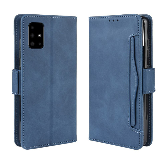 Etui z klapką do Samsung Galaxy A51, Card Slot, niebieskie