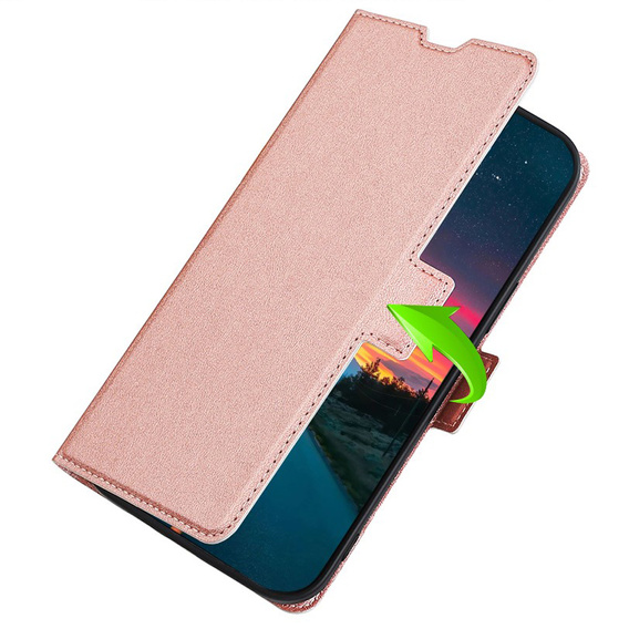 Etui z klapką do Xiaomi 12 Pro, Wallet, różowe rose gold