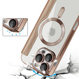 Etui z klapką do iPhone 16 Pro Max, RFID Wallet MagSafe z ochroną aparatu, złote