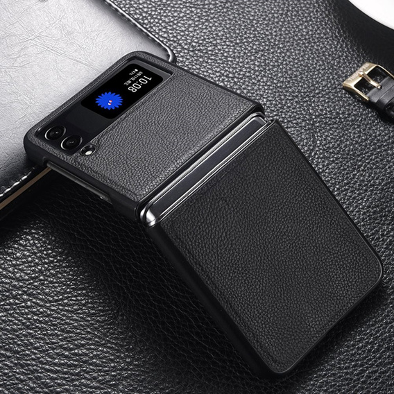 Etui Litchi Leather do Samsung Galaxy Z Flip 4, Black