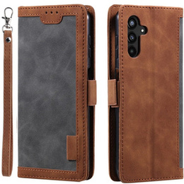 Etui do Samsung Galaxy A25 5G, Retro Wallet, brązowe / szare