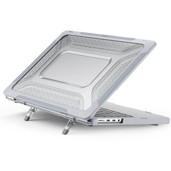 Etui Pancerne Kickstand do Macbook Pro 14 2021 A2442 2022/2023/2024/2025, Szare