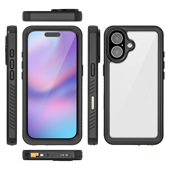 Etui Wodoodporne IP68 do iPhone 17, Redpepper, czarne
