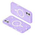 Etui do iPhone 17, do MagSafe, brokatowe, półprzezroczyste fioletowe