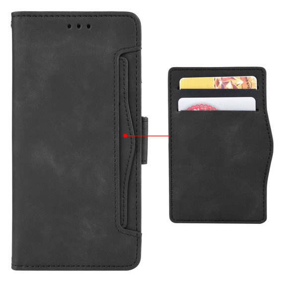 Etui z klapką do Google Pixel 8A, Card Slot, czarne