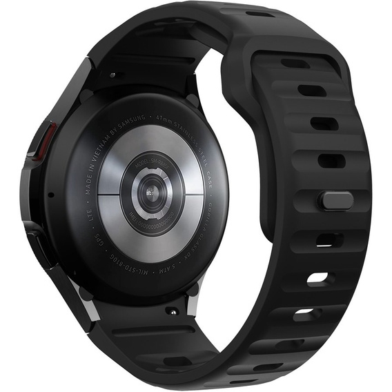 Pasek Silikonowy do Samsung Galaxy Watch 4/5/6/7/FE 40/42/43/44/45/46/47mm, Czarny