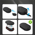 Wodoodporne etui do Samsung Galaxy SmartTag2 – zabezpieczenie lokalizatora - czarne