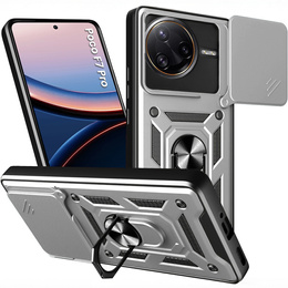 Etui pancerne do Xiaomi Poco F7 Pro, CamShield Slide, srebrne