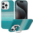 Etui do iPhone 15 Pro, Frame Kickstand, do MagSafe, Moon Green