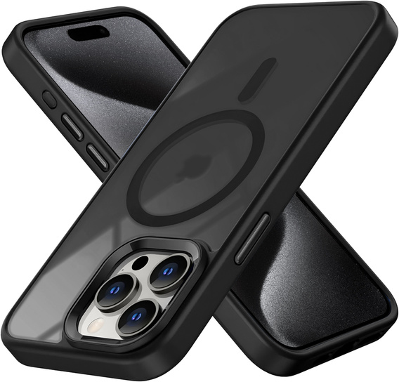 Etui do iPhone 15 Pro, MagColor do MagSafe, czarne
