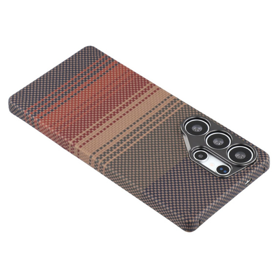 Etui do Samsung Galaxy S25 Ultra – magnetyczne z włókna aramidowego, pomarańczowe