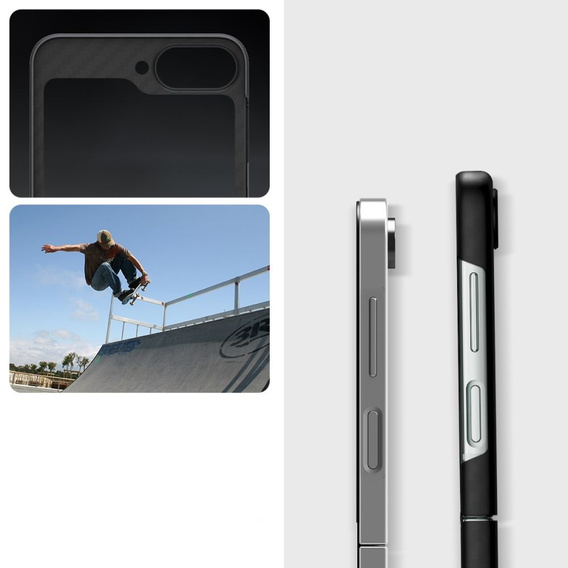 Etui Spigen do Samsung Galaxy Z Flip7 FE / Z Flip6, Airskin Aramid, Czarne