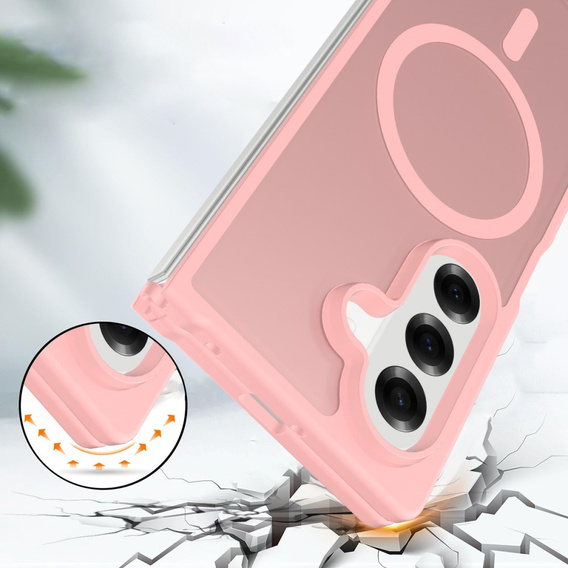 Etui kompatybilne z MagSafe do Samsung Galaxy Z Fold7 5G, ERBORD Matt Case – różowe
