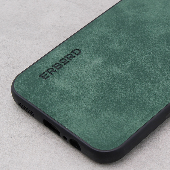 Etui do Samsung Galaxy A14 5G, ERBORD Business, z blaszką do uchwytów samochodowych, zielone