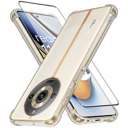 Zestaw Etui do Realme 11 Pro 5G / Pro+ 5G, Dropproof, Przezroczyste + Szkło Dux Ducis pełne