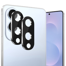 2x Szkło hartowane na aparat ERBORD do Samsung Galaxy S25 Edge, czarne