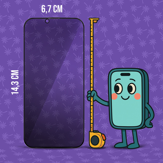 Szkło Hartowane Prywatyzujące Shy Palm do iPhone 13 Pro Max