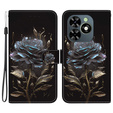 Etui z klapką do Infinix Hot 40i, Wallet, Rose czarne