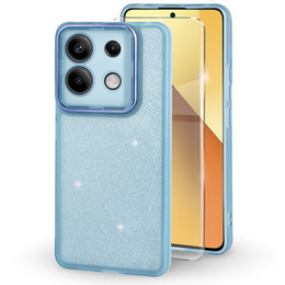 Etui do Xiaomi Redmi Note 13 5G, Glittery Powder, niebieskie + Szkło hartowane 9H