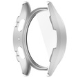 2w1 Etui + Szkło Hartowane do Samsung Galaxy Watch 7 44mm, Srebrne
