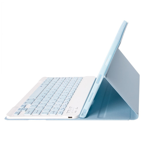 Etui z klawiaturą do Samsung Galaxy Tab S11, Leather Pen Slot, niebieskie