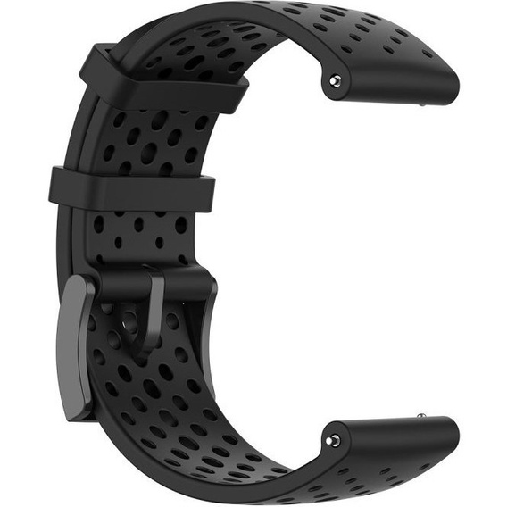 Pasek Silikonowy do Suunto 9 24mm - Czarny