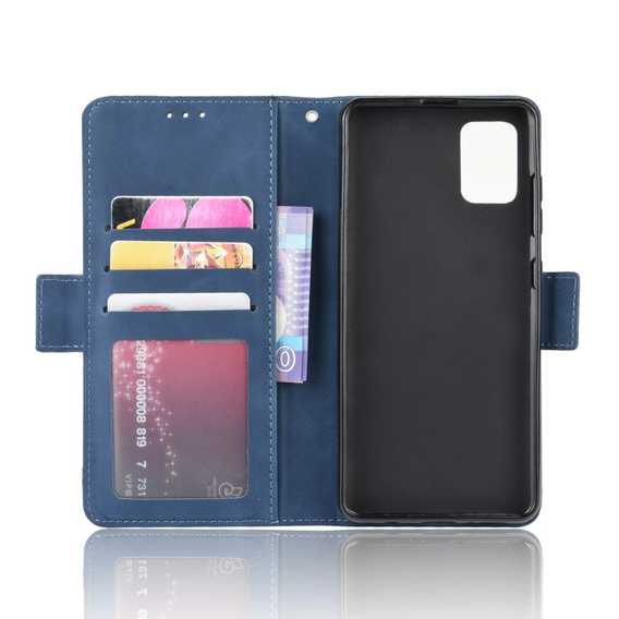 Etui z klapką do Samsung Galaxy A51, Card Slot, niebieskie