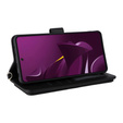 Etui z klapką do Xiaomi Poco M7 Pro 5G, Crossbody Leather Wallet, czarne